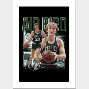 Larry Bird Legend Air Bird Basketball Signature Vintage Retro 80s 90s Bootleg Rap Style Posters and Art